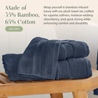 Springtree Home Luxury Viscose from Bamboo Bath Towel Set of 4 | 35% Viscose - Image 4