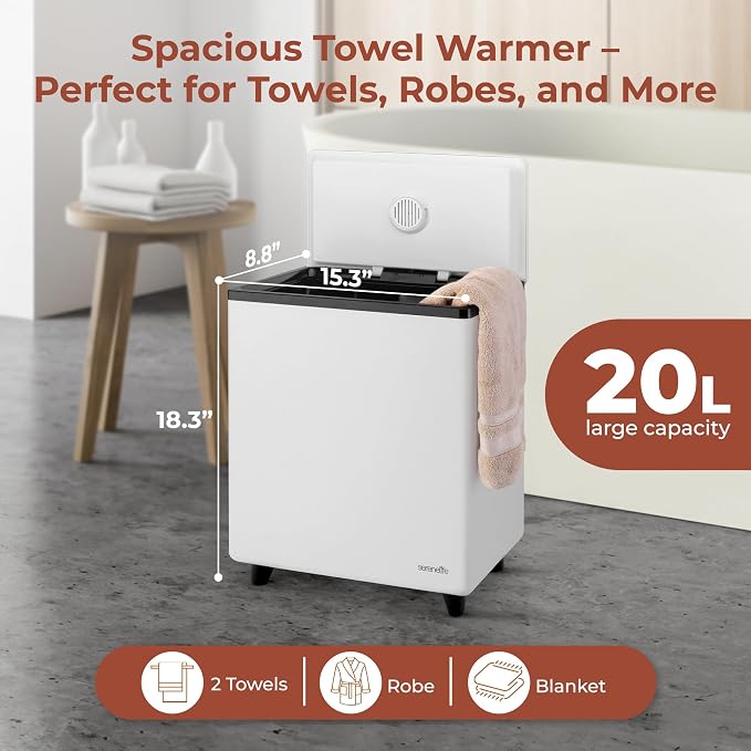 SereneLife WIFI Luxury Rectangle Towel Warmer - Image 3