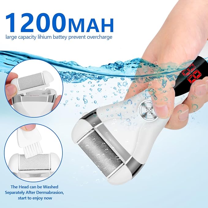 Electric Foot Callus Remover Kit, Elmchee Rechargeable Callous removers 3 - Image 3