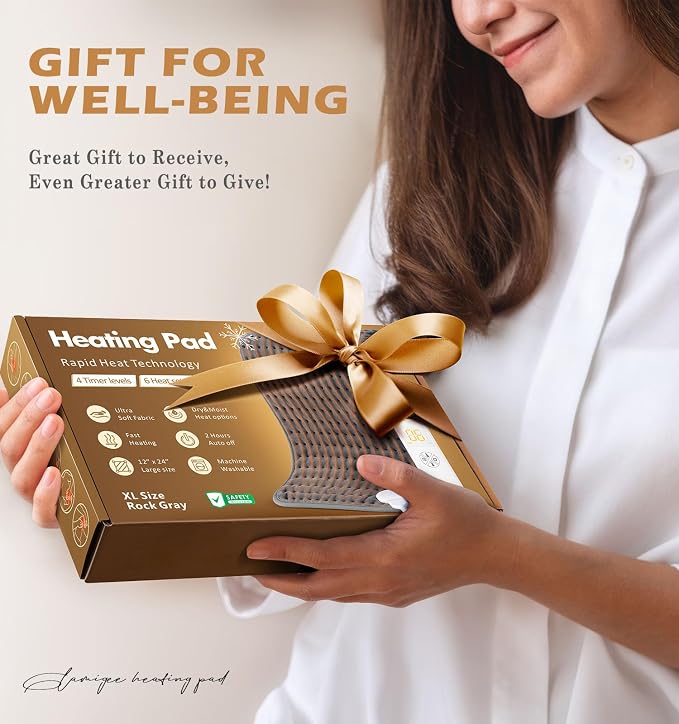 Christmas Gifts Heating Pad for Back, Shoulder Pain & Cramps Relief, Electric - Image 7
