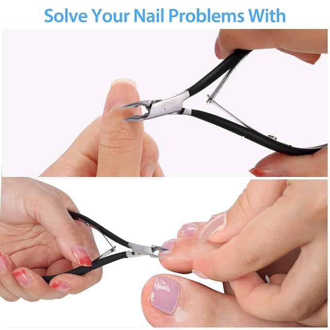 Mudder 3 Pack Black Cuticle Trimmer Nippers Cutter Tool Stainless Steel Nail - Image 4