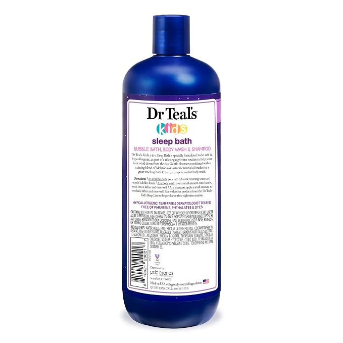 Dr Teal's Kids 3-in-1 Sleep Bath: Bubble Bath, Body Wash & Shampoo - Image 11
