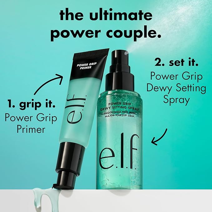 e.l.f. Power Grip Dewy Setting Spray, Ultra Fine Mist Made - Image 6