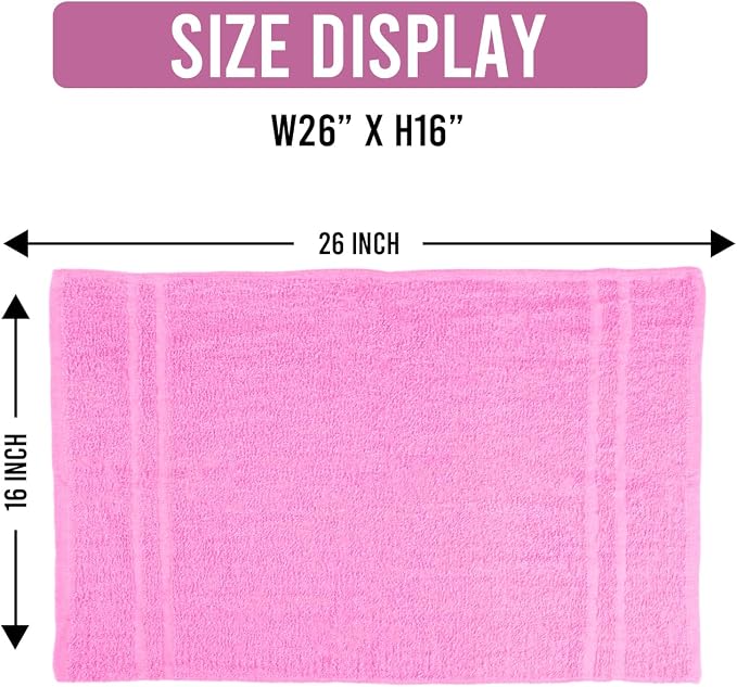 24 Pack Pink Hand Towels 100% Cotton Spa Towel – 16x27 inches Highly Absorbable - Image 6