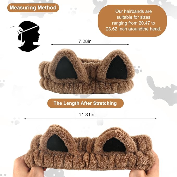 Zkptops 6Pcs Spa Headband for Washing Face Wristband Set Sponge Makeup Skincare - Image 6
