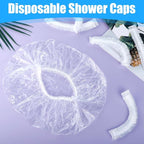 200 Pcs Disposable Shower Caps, 17 Inch Waterproof Plastic Shower Cap - Image 5