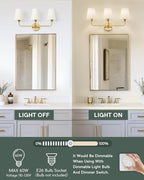 Bathroom Light Fixtures, Brushed Gold Vanity Lights - Image 6