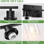 MOKATNG 4-Light Bathroom Light Fixtures, Vanity Light - Image 3