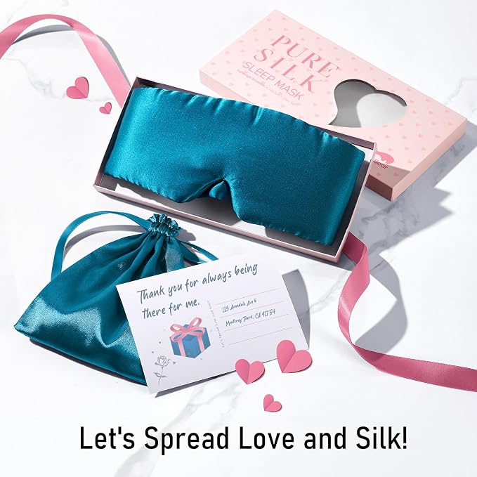 LitBear Silk Sleep Mask for Side Sleeper, Eye Mask Sleeping for Women Men 100% - Image 7
