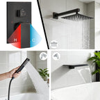 Midanya Shower System with Tub Spout, Bathtub Shower Faucet Set with Square - Image 4