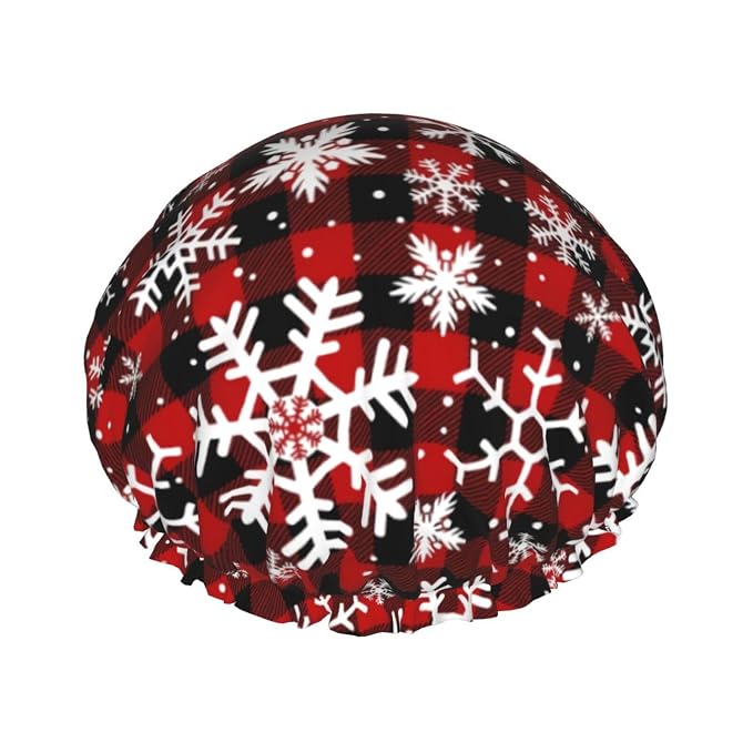 Christmas Snowflakes Shower Cap by YUZEKABZ