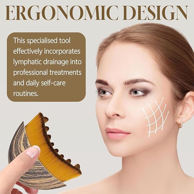 Lymphatic Contour Face Brush, Lymphatic Face Brush, Lymphatic Drainage Brush - Image 6