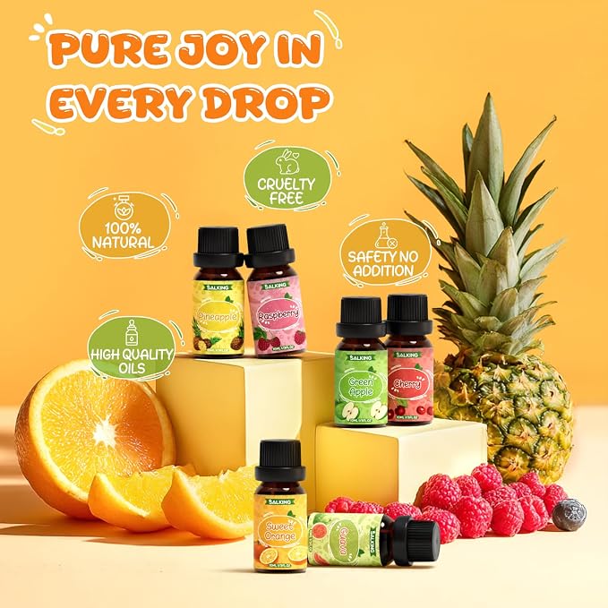 SALKING Fruity Fragrance Essential Oils Set, Essential Oil Gift Set Scented Oils - Image 5