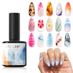 modelones Blooming Gel Nail Polish, 15 ml Clear Nail Art Accessories Stuff by MODELONES