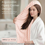 2-Pack Women's Microfiber Hair Towel Wrap: 50% Faster Drying, Ultra - Image 6