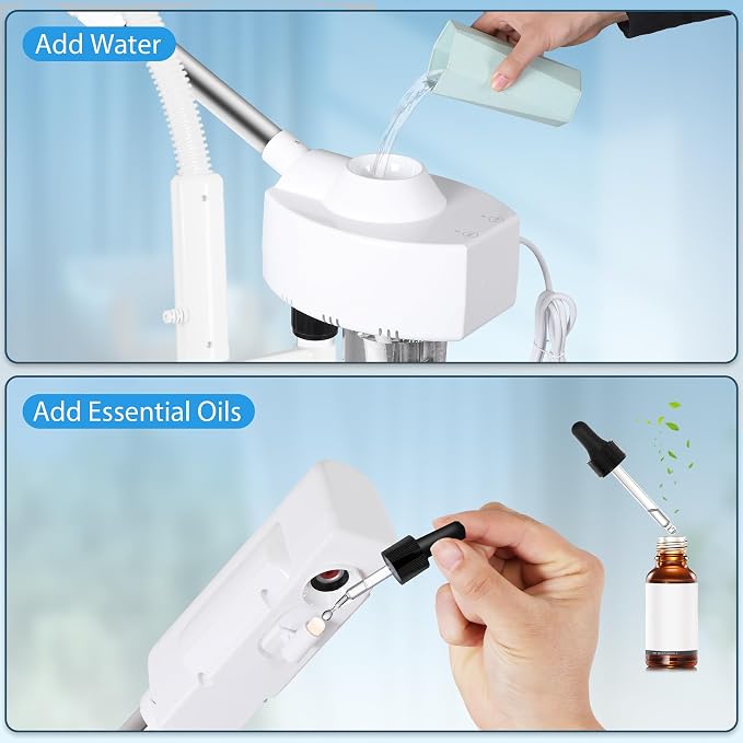 2 in 1 Facial Steamer 5X Magnifying Lamp - Image 5