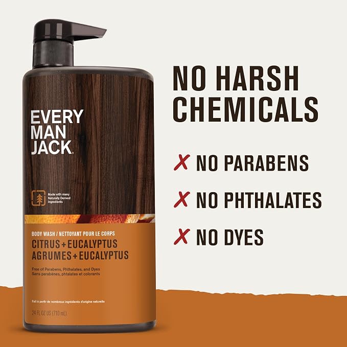 Every Man Jack Nourishing Citrus + Eucalyptus Mens Body Wash - Image 6