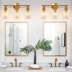 DLLT 3-Light Bathroom Light Fixtures: Gold Modern Vanity Wall Lights - Image 5