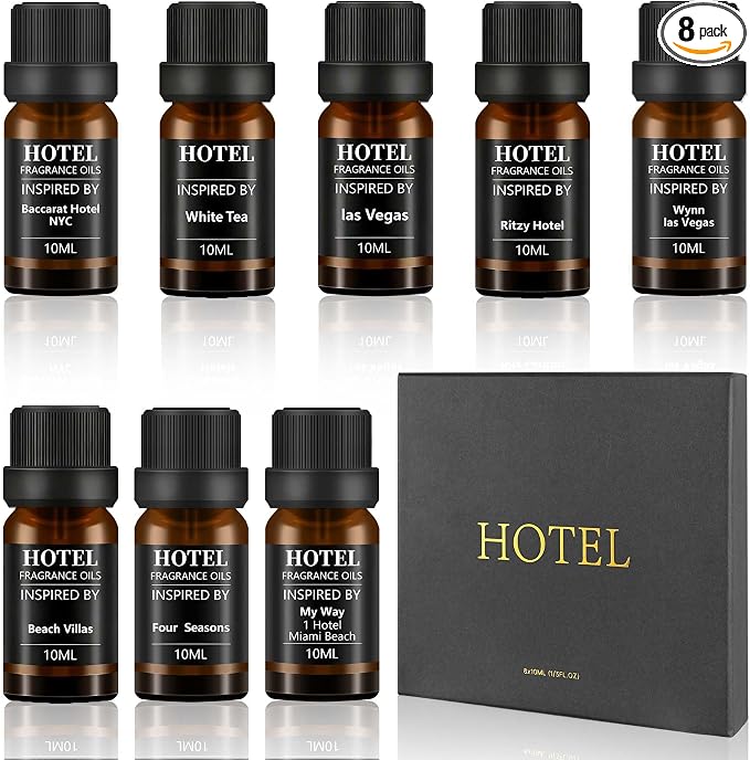 Hotel Collection Diffuser Essential Oil Gift Set, Hotel Scents by SEAMOSH