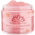 Organic Rose & Sea Buckthorn FACE & BODY SCRUB, Natural & Pure Exfoliating Scrub by WhiteNaturals