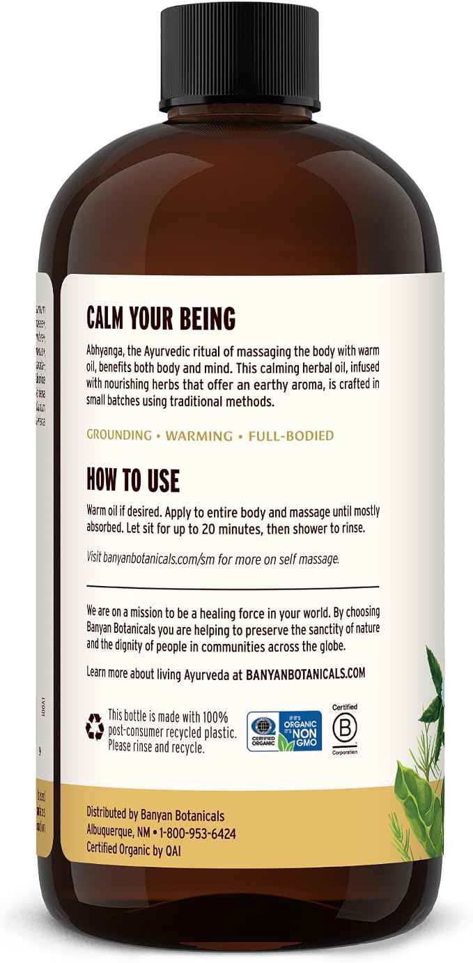 Banyan Botanicals Vata Massage Oil – Organic Herbal Massage Oil - Image 6