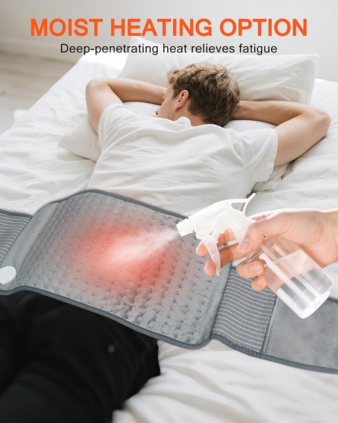 Heating Pad for Back Pain Relief, Extra-Large 12"x24"+26" Extendable Electric - Image 7