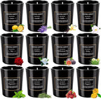 12 Pack Scented Black Candles Gift Set, Natural Soy Wax Aromatherapy Candles - Image 3