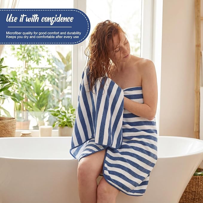SmoothNovelty 16 Pack Microfiber Bath Towels Bulk 27'' x 60'' Oversized Size - Image 4