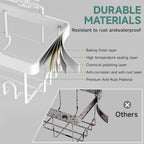 Veken Adhesive Shower Caddy 5-Pack, Heavy Weight Bearing, Large Wall Mounted - Image 5