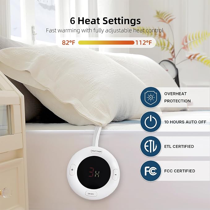 Gotcozy Heated Mattress Pad King Size Dual Control - Image 5