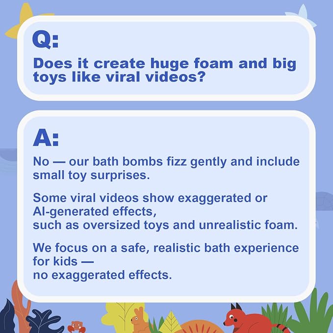 30 Kids Bath Bombs with Surprise Inside – Gift Set with 30 Unique Land & Sea - Image 2