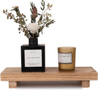 zoocatia Small Wood Tray Pedestal Stand Farmhouse Bathroom Decor Decorative by zoocatia