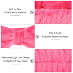 Ondder Spa Headband for Washing Face, Rose Red Terry Cloth - Image 2