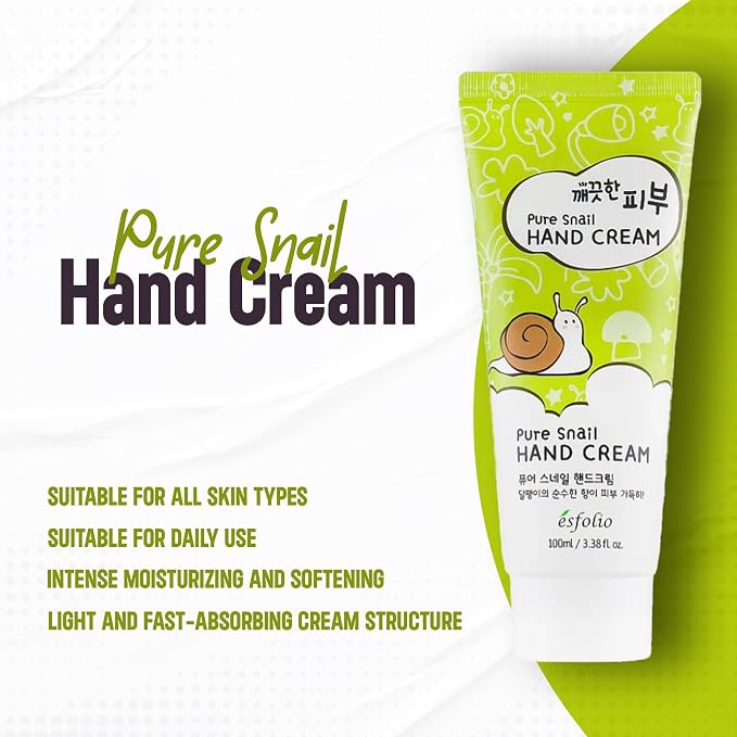 esfolio Pure Skin Snail Hand Cream – Deep Moisturizing & Restoring Hand Lotion - Image 8