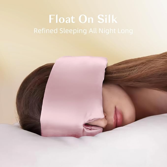 Silk Sleep Mask for Women and Men, Side Sleeper, 22 Momme Pure Mulberry Silk - Image 4