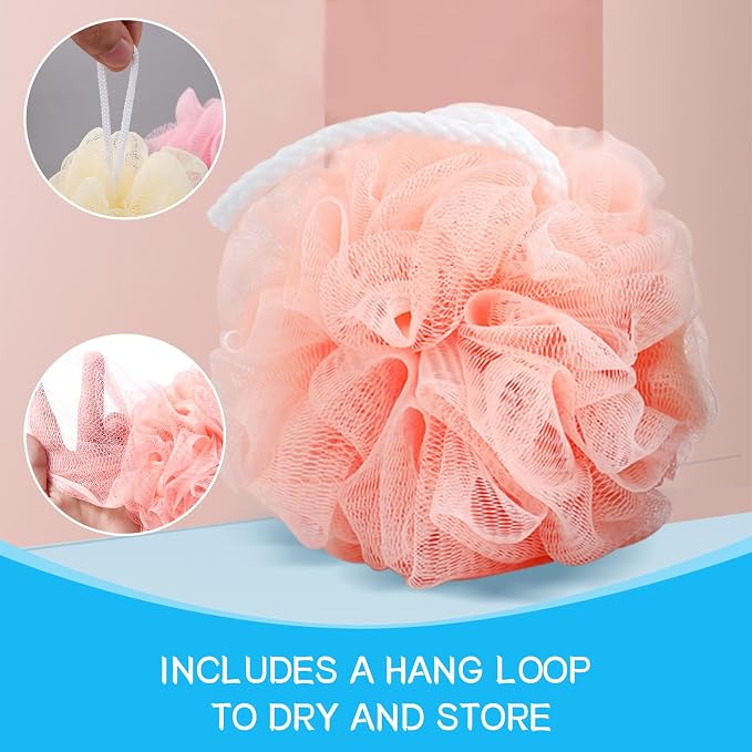 Loofah Sponge Shower Loofahs Bath Sponges Mesh Balls - Image 5