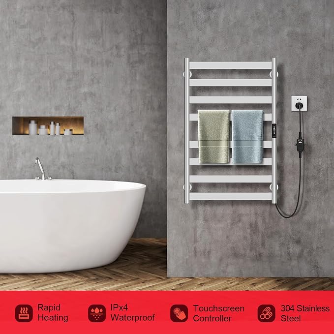 Towel Warmer, 304 Stainless Steel Towel Warmer Rack - Image 2