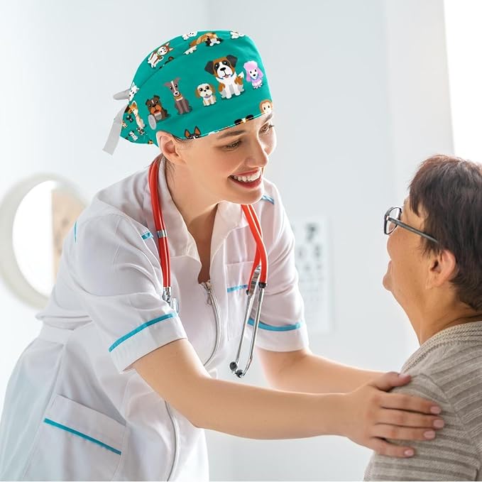 Ethnic Aztec Pattern Adjustable Scrub Cap Hat - Image 6