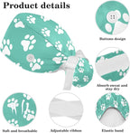 Adjustable Brown Dachshund Dog Blue Surgical Scrub Cap - Image 4