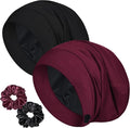 Sleep Cap Bonnet for Sleeping, Adjustable Cooling Ice Silk Lined Hair Bonnets by ROYBENS