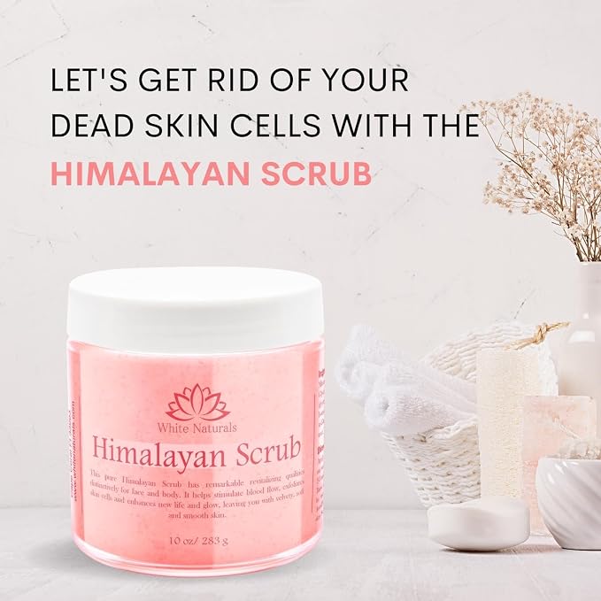 Pink Himalayan Salt Body Scrub, Deep Cleansing & Moisturizing scrubber - Image 8