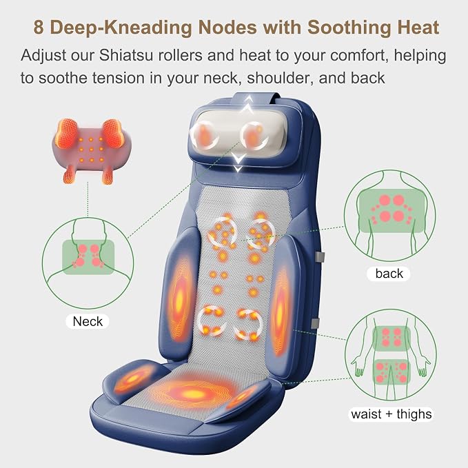 Rainwolf Shiatsu Neck and Back Massage Cushion - Image 2
