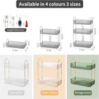Akinbas 2 Tier Bathroom Organizer Countertop Makeup Perfume Tray Skincare - Image 2