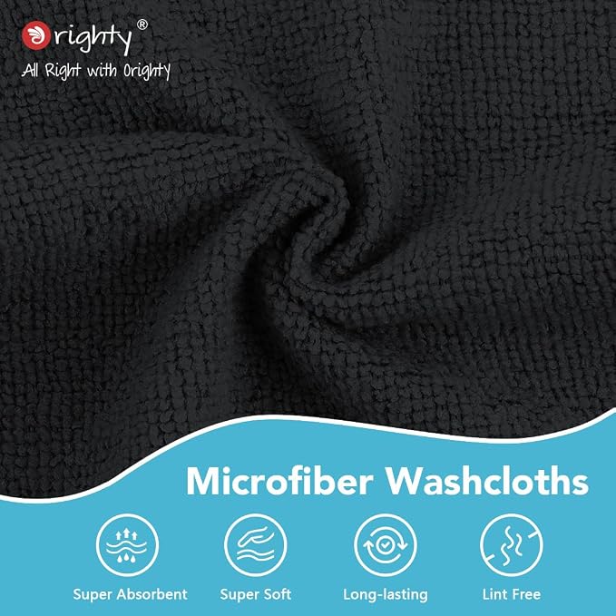 Orighty Washcloths Towels Set 10 Pack, Highly Absorbent and Soft Feel - Image 4