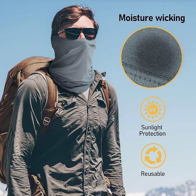 TICONN Neck Gaiter Face Cover Scarf, Neck Warmer Breathable Sun & Wind-proof - Image 3