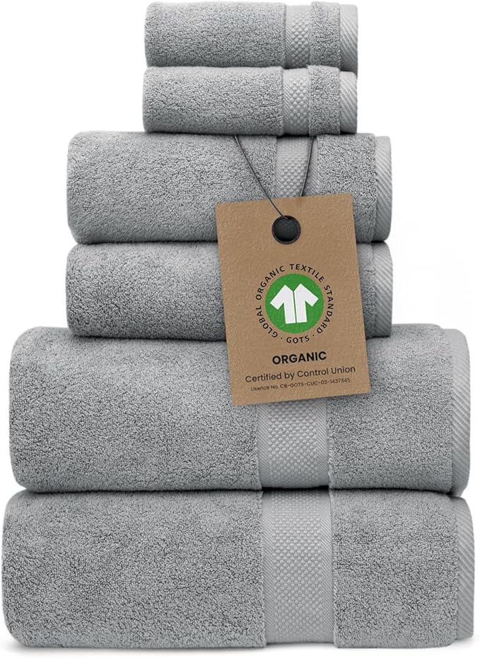 Alusa Home 100% Organic Zero-Twist Cotton Towels by AlusaHome