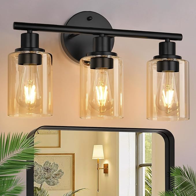 Zarbitta 3-Light Bathroom Light Fixtures, Bathroom Wall Lamp by Zarbitta