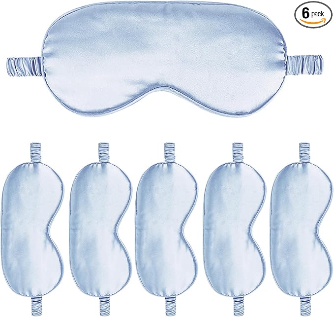 6PACK Silk Sleep Mask Satin Eye Masks Blackout Silky Eyeshade Cover Soft by Unknown