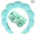 Zkptops Spa Headband for Washing Face Wristband Set Sponge Makeup Skincare by ZKPTOPS