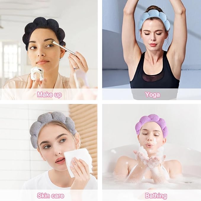 Beleki Spa Headband for Washing Face, Sponge Makeup Skincare Headband & - Image 6